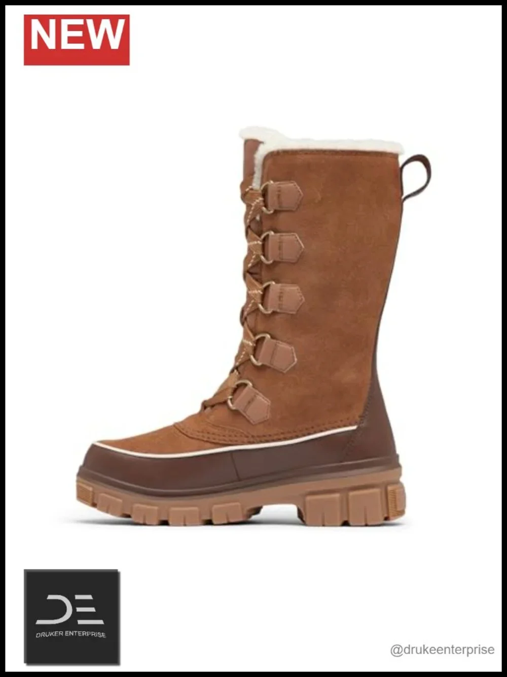 Sorel Tivoli V Tall Waterproof Suede Winter Boots Faux Fur Collar